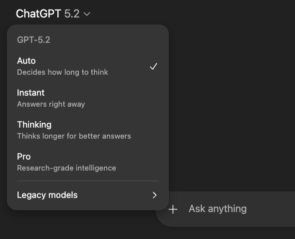 ChatGPT Auto Mode Selection